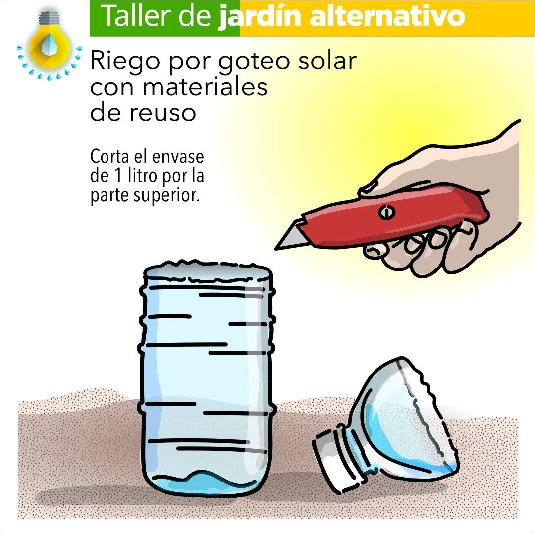 Riego por goteo solar